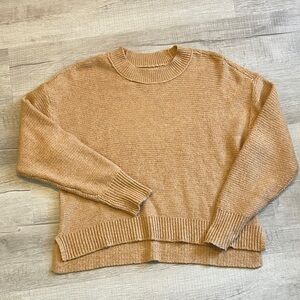 American Eagle Outfitters Tan Crew Neck Sweater.